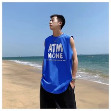 OPB 韓國寬肩背心 ATM 20支純棉 運動 無袖 健身 休閒寬版