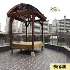 파고라 야외 SJP-1 펜션 정자 원두막 평상 쉼터 그늘막 오두막 캐노피 테라스 휴게실, 티크