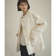 반원 아틀리에 VANONE ATELIER 자켓 바람막이 재킷 점퍼 O3735 라운드 트위드 아이보리