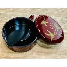 正大光明 日本開明 墨池 書華 墨盒 漆器 文房四寶, 1個, 胭脂色/エンジ