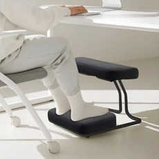 올인홈 발받침대 발판 사무실 컴퓨터 2단 쿠션 발받침 다리받침대 풋레스트, 기본형, 블랙