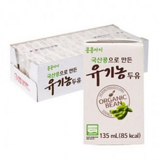 국산콩유기농두유 쇼핑추천, 135ml, 24세트