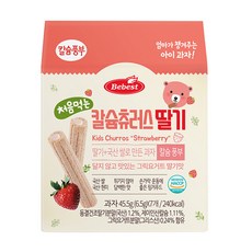 베베스트 처음먹는 칼슘 츄러스 딸기, 딸기맛, 45.5g, 1개