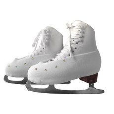 스케이팅화 보호 케이스 띠 망 아대 날집 피겨 털 커버 N-0017, (대)화이트+채색 다이아, 1개