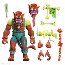 Super7 ULTIMATES! Toxic Crusaders Toxie (빈티지 토이 아메리카) - 17.8cm(7인치) 독성 십자군 액션 피규어 클래식 만화 수집품 및 레트로, 폐차장