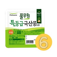풀무원 특등급국산콩두부 부드러운찌개두부, 6개, 380g
