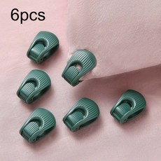 6개입 이불 커버 클립 미끄럼 방지 이불 홀더 클립 이불 시트 홀더 이불 고정 클립 없음 플라스틱 이불 고정기, Green 6pcs