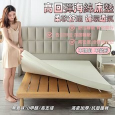 高回彈海綿床墊 柔軟舒適 循環透氣 高密度護脊