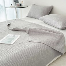 수스존 오가닉 목화솜 순면100 피그먼트 패밀리 사계절 침대패드, 그레이