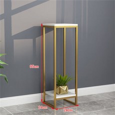 높은 화분 받침대 인테리어 철제 베란다 선반 정리대 화분거치대, 2단, 골드프레임 화이트보드 95x24 와이드