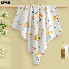 DFMEI 嬰兒純棉母嬰a類包裹巾寶寶用品四季通用產房必備包單用棉紗布, 小黃鴨