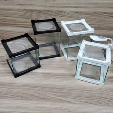 多功能水族寵物缸 寵物飼養箱 寵物箱 ISTA 伊士達 【M/L】堆疊缸 寵物缸(黑/白) 角蛙/烏龜/鬥魚/辦公室, 1個, LED夾燈