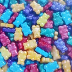 미니 곰돌이 컬러 스프링클 케이크 디저트 데코 장식 아라잔 500g 대용량