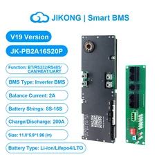 받다 JKBMS JK-PB2A16S20P 24V LiFePo4 리튬 이온 배터리 100A 가정용 에너지 액티브 밸런서