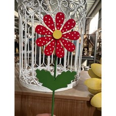 *︵House傢飾︵* 園藝造景可愛木製小花 【限量款/新發售】, 紅色