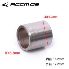 양궁용품 양궁가방 양궁 스테인레스 스틸 방폭 화살표 샤프트 프로텍터 링 ID 6.2mm OD 7.2 7, 50pc OD7.0