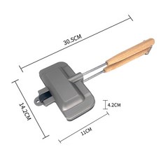 日本4w1h三明治烤盤 台灣出貨 可拆卸家用露營野餐烤盤 早餐麵包吐司夾鍋, 四分之一烤夹（有无LOGO随机）, 1個, 四分之一烤夹（有无LOGO随机）