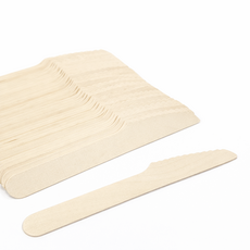 [이지앤] 일회용 나무 칼 나이프 140mm 벌크포장, 3세트, 100개입