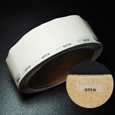 WSD 투명 제품 봉인 롤스티커 1000p 실링오픈 포장 스티커, 1개, 영문open(3x4.5cm)
