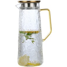 大容量玻璃冷水壺 1500ml, 黃色, 1套, 400ml