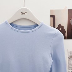 GAT 圓領修身彈力長袖上衣 18色 長袖上衣女 內搭顯瘦素色打底衫