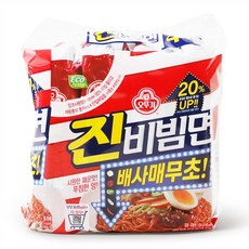 오뚜기 진비빔면 156g*4입, 5팩