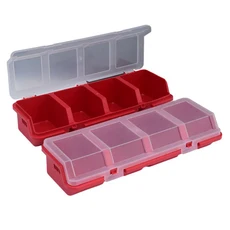 나사 및 소형 부품용 다중 칸막이 정리함 - 내구성이 뛰어난 플라스틱 하드웨어 보석 케이스, 01 2pcs