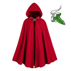 중세 후드 망토 남성 르네상스 코스프레 브로치 세트