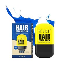 SEVICH 임시 헤어 초크 빗 그린 컬러 8가지 염료 색상 빠른 건조 쉬운 척 할로윈 날 코스프레 파티에 적합 20g [호환], Blue