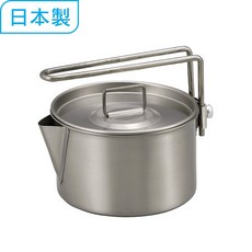 【CAPTAIN STAG】鈦茶鍋具900ml No.M-9082, 1個, 鈦色