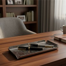 올데이픽 사각 패턴 펜접시 데스크수납