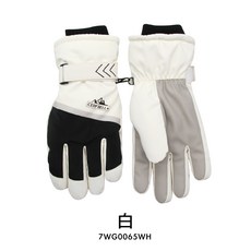 【體溫魔術師】防風防潑滑雪手套 全掌觸控 保暖抗寒 登山滑雪必備, 白, 1個