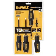공구지기 디월트 스크류드라이버 4 PCS 세트 십자 일자 드라이버 DWHT65101, 1세트