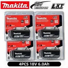 마키타 BL1860B 18V6.0Ah 리튬 배터리 LXT 소켓 고속 충전 내구성이 뛰어나 하루 종일 사용 가능, 15 마끼다호환 6Ahx4-S
