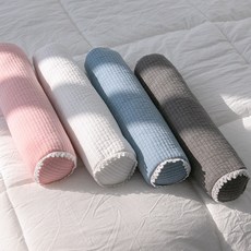 국산 메밀 거북목 원형 베개, 화이트, 1개