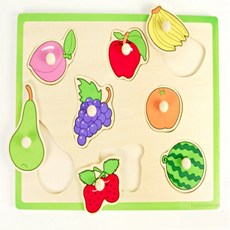 HM 과일 모양 퍼즐교구 나무퍼즐, 8피스, 1개, 18개월