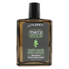 Aubrey Organics 맨 스톡 노스 우드 애프터 셰이브 로션, 118ml, 1개, 118ml