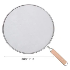 스테인레스 스틸 오일 스플래터 스크린 메쉬 냄비 커버 프라이팬 뚜껑 손잡이 요리 도구 21cm 33cm, 01 빠른  Mainland, 01 29cm