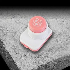 김 커터 윙크 펀칭기, 1개, 화이트 핑크