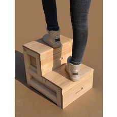 수납장 계단서랍 발판형 계단 캐비닛 수납, 1개, 서랍형 원목 무도장 35x48x45 플랫폼 사다리