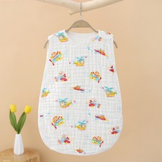 夏季薄款睡袋嬰幼兒高密泡泡紗春夏新生兒兩片背心式紗布防着涼