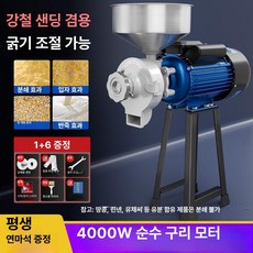 곡물 분쇄기 맷돌 가정용 쌀가루 제조기 두유 습식 분쇄, 150 모래 분쇄강철 분쇄 알루미늄 4000W, 기본 색상