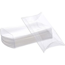 30개 PVC 플라스틱 베개모양 선물 사탕 포장 상자 투명 14x9x3cm