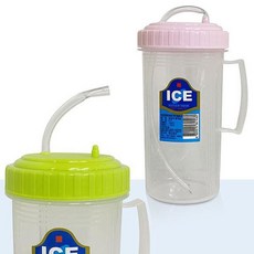 덕신 (손잡이 빨대컵) 500ml 병원물컵 빨대물병 환자 hib*9234Tm