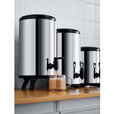 대용량 스테인리스 보온통 10L 업소용 국보온통 보온보냉 디스펜서 캠핑용 식당용, 1개, 16L, 16L 13kg 밀크티 수도꼭지