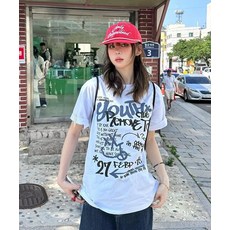 매장정품 오드스튜디오 ODDSTUDIO 유스 그래피티 그래픽 오버핏 티셔츠 - WHITE OO4무르 MURT115WH 125966