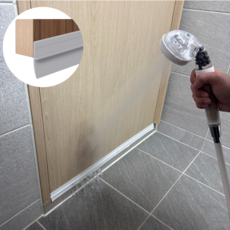 비바룸 욕실문 물막이 방풍 문틈막이, 그레이, 2개