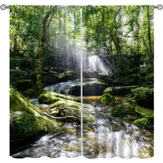 커피 타임 커튼 소박한 나무 패널 디자인 디저트 애프터눈 티 카페 페이스트리 샵 별장 거실용 창문