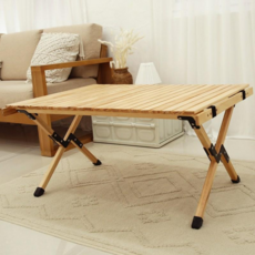 DAWN 캠핑 우드 접이식 롤 테이블, 혼합색상