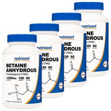 nutricost 甜菜鹼膠囊 1500mg, 120 件, 4個